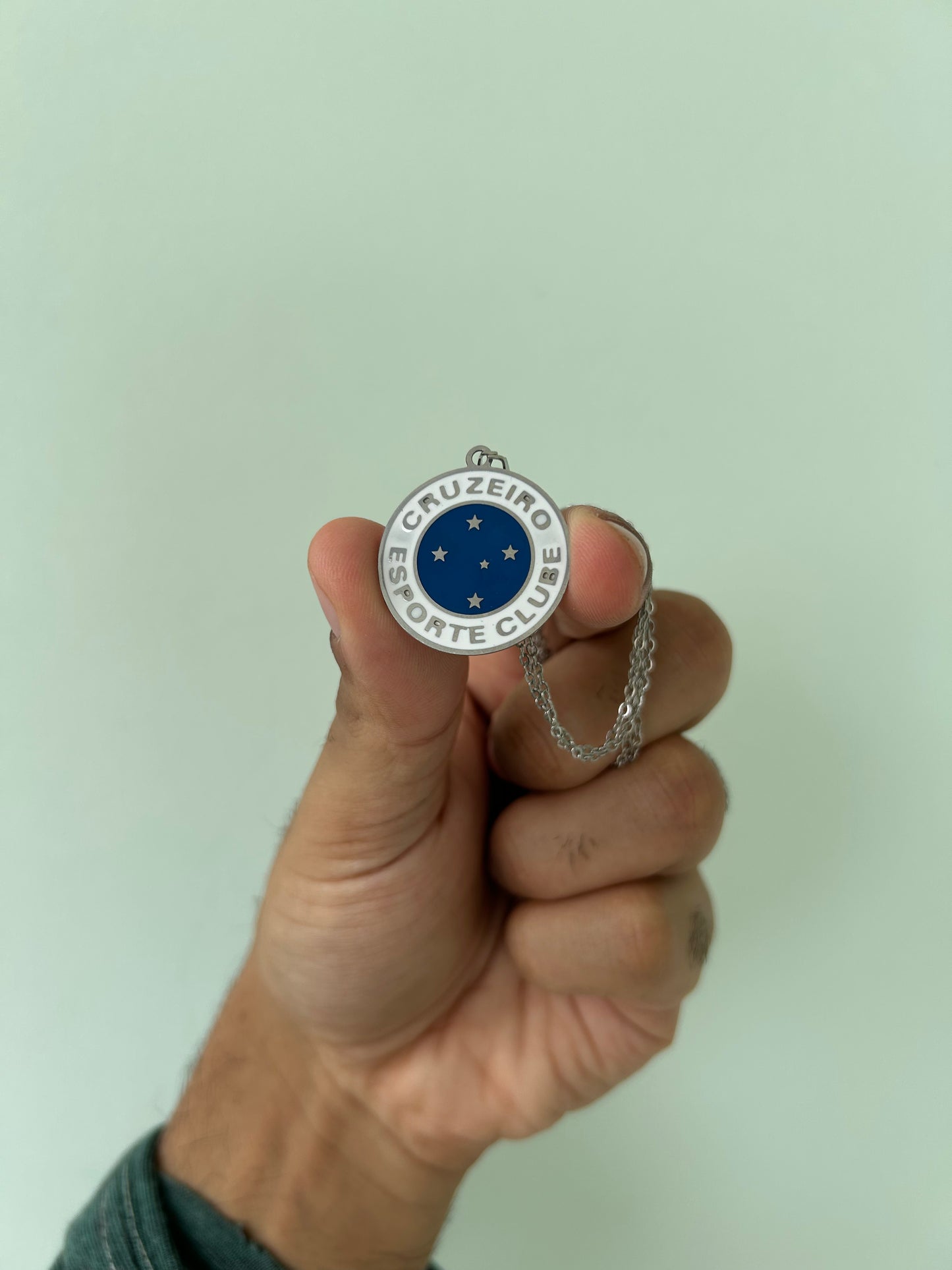 Cordão com Escudo do Cruzeiro + Caixinha de Brinde