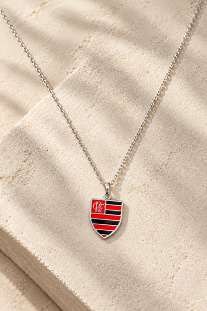 Cordão com Escudo Colorido do Flamengo + Caixinha de Brinde